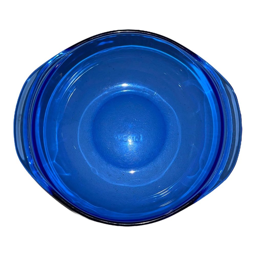 Vintage Pyrex Cobalt Blue 024 Round Casserole Baking Bowl Dish 2 Qt 2 Liter - Picture 9 of 11